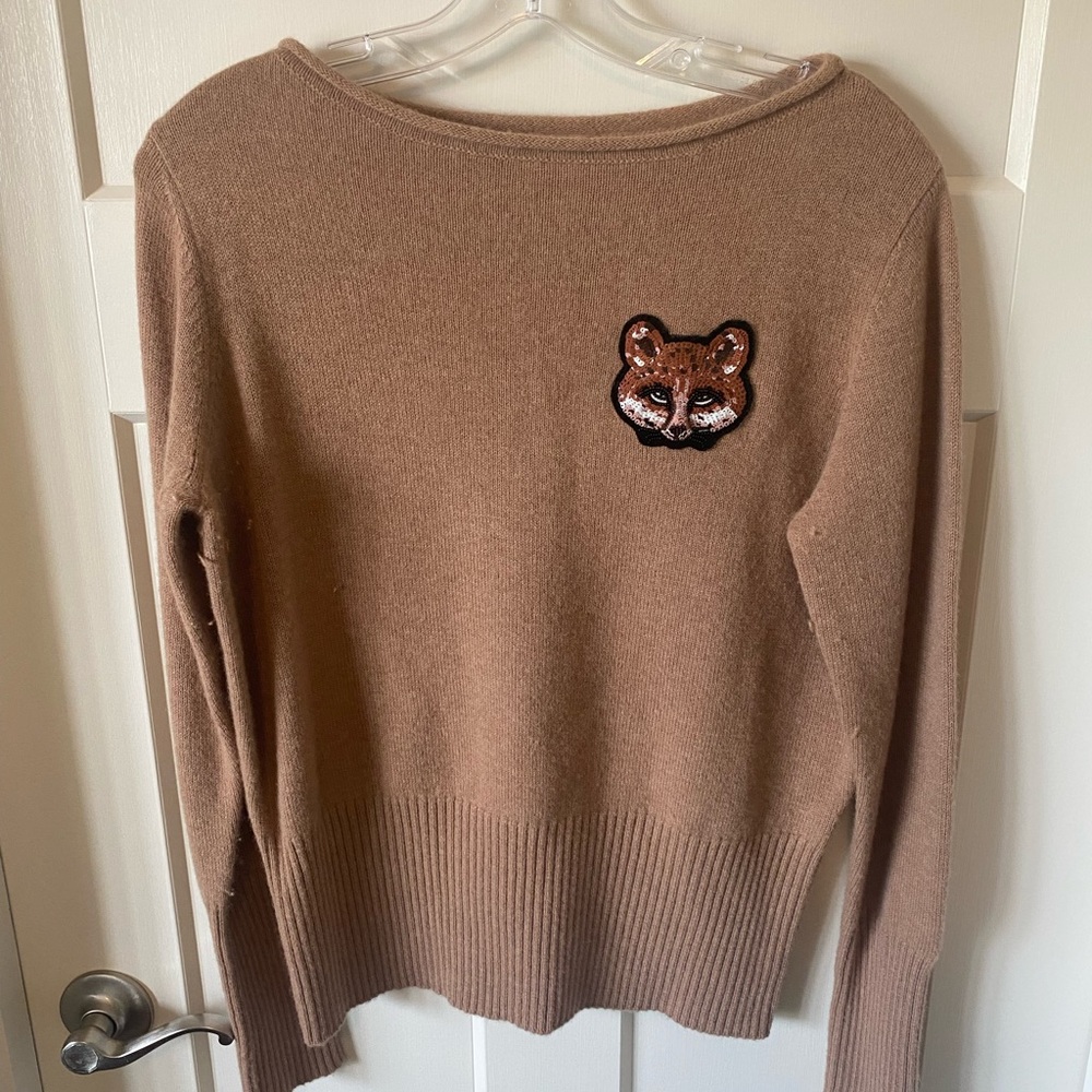 Tory Burch - fox sequin patch sweater